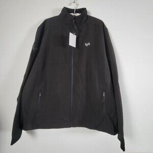 Lyft Mens Jacket Black 3XL Full Zip Lightweight Logo Casual Zipper Pocket